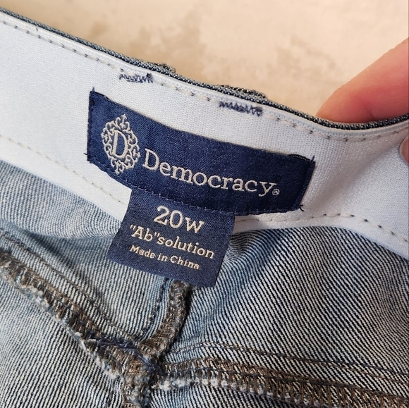 Democracy Ab"solution Embroidered Girlfriend Jeans Size 20W - Picture 6 of 14